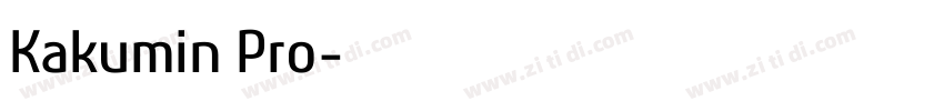 Kakumin Pro字体转换
